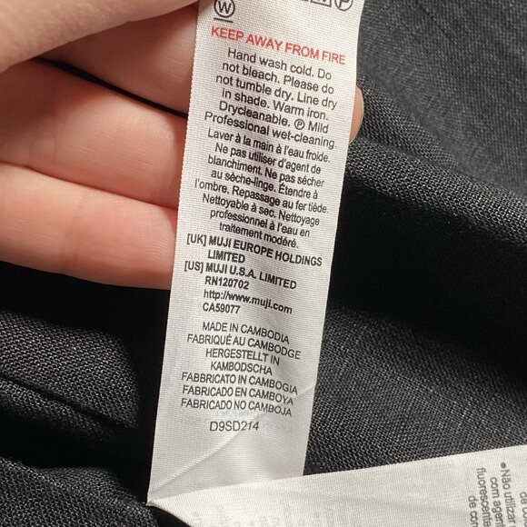 MUJI 100% Linen Blazer XL Surgeon Cuffs Unstructured Patch Pockets Lightweight - Picture 11 of 16